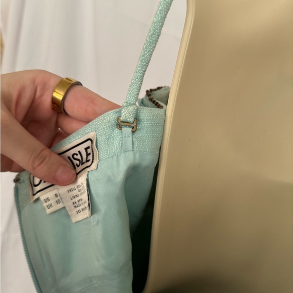 Carlisle light seafoam Dress with Beaded Detail - Picture 3 of 9